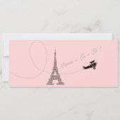 Parijs Instapass Uitnodiging, Bruiloft, Verjaardag Kaart (Achterkant)
