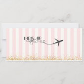 Parijs instapkaart uitnodiging, Bruiloft, Baby Kaart (Achterkant)