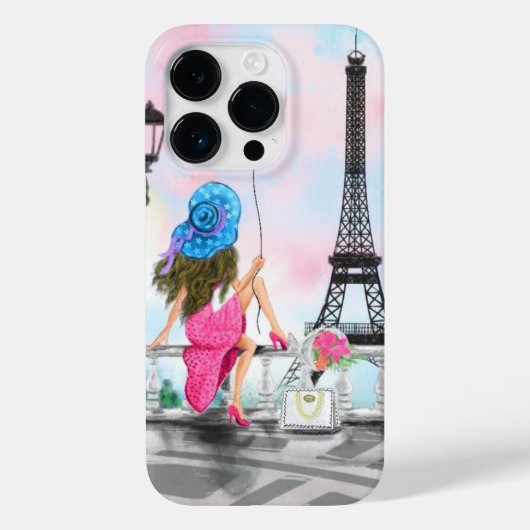 Parijs iPhone Case met Eiffel Rower (Achterkant)