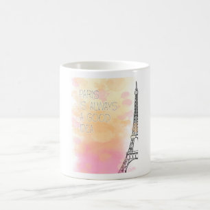 PARIJS is altijd een goed idee aquarel Parijs Koffiemok