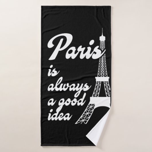 Parijs is altijd een goed idee badhanddoek (Badhanddoek)