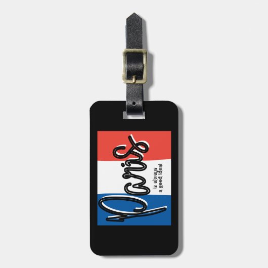 Parijs is altijd een goed idee Bagagelabel (Voorkant verticaal)