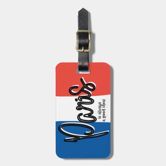 Parijs is altijd een goed idee Bagagelabel (Voorkant verticaal)