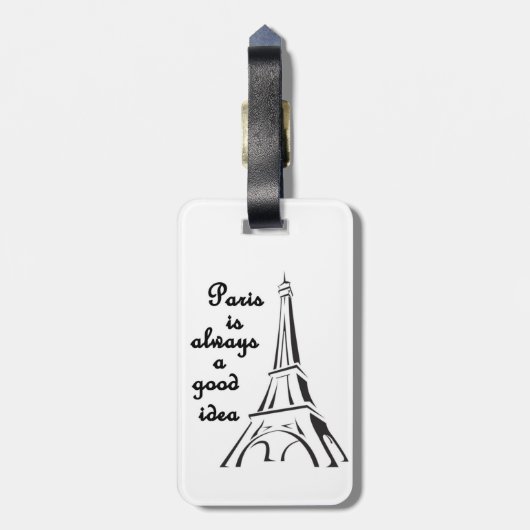 Parijs is altijd een goed idee Bagagelabel (Achterkant verticaal)