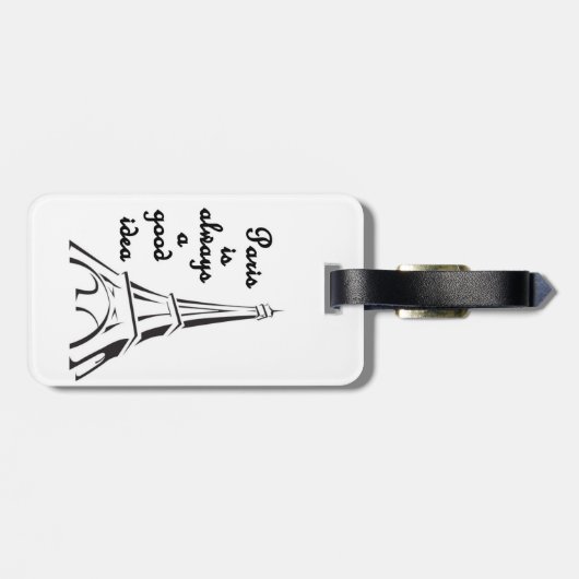 Parijs is altijd een goed idee Bagagelabel (Achterkant horizontaal)