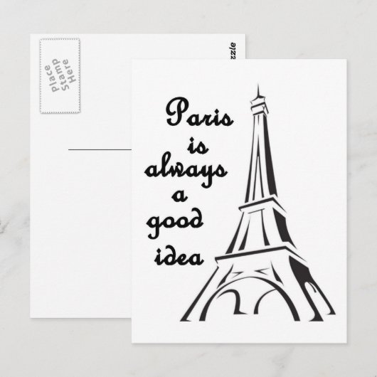 Parijs is altijd een goed idee Briefkaart (Voorkant / Achterkant)