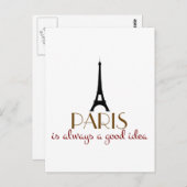 Parijs is altijd een goed idee briefkaart (Voorkant / Achterkant)