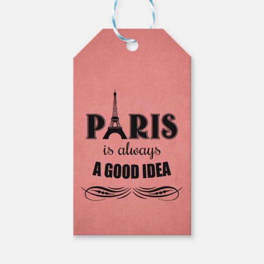 Parijs is altijd een goed idee cadeaulabel (Voorkant)