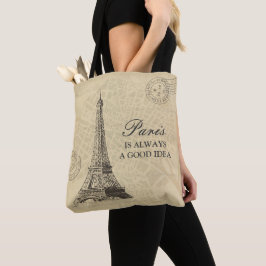 Parijs is altijd een goed idee de  Kaart van de St Tote Bag