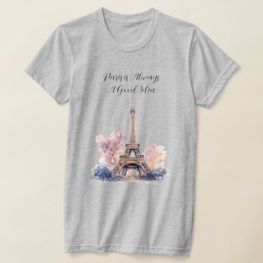 Parijs is altijd een goed idee Eiffeltoren T-shirt (Laagn)