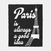 Parijs is altijd een goed idee fleece deken (Voorkant)