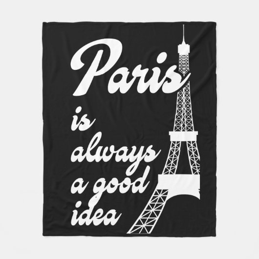 Parijs is altijd een goed idee fleece deken (Voorkant)