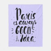 Parijs is altijd een goed idee fleece deken (Voorkant)