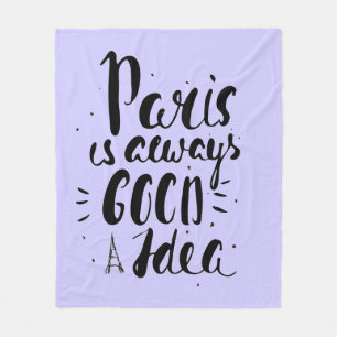 Parijs is altijd een goed idee fleece deken