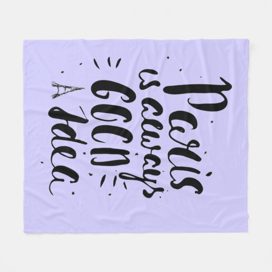 Parijs is altijd een goed idee fleece deken (Voorkant (Horizontaal))
