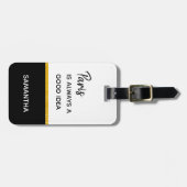 Parijs is altijd een goed idee, goudfolie bagagela bagagelabel (Voorkant horizontaal)