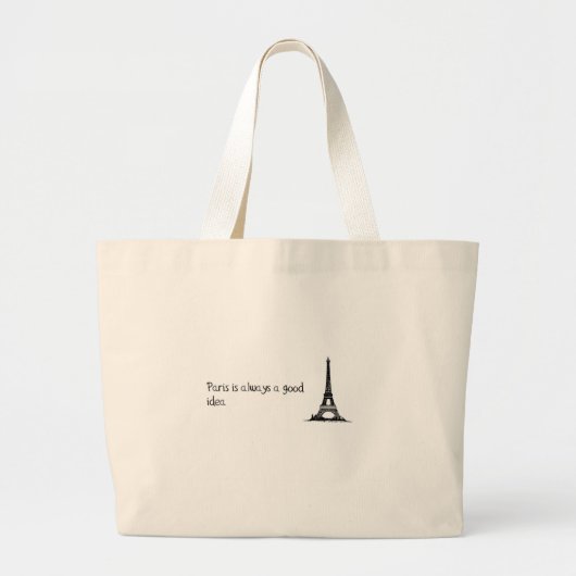 Parijs is altijd een goed idee grote tote bag (Voorkant)