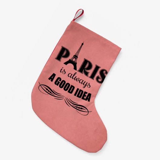 Parijs is altijd een goed idee kleine kerstsok (Voorkant (Hangend))