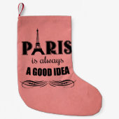Parijs is altijd een goed idee kleine kerstsok (Voorkant)