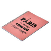 Parijs is altijd een goed idee notitieboek (Linkerzijde)