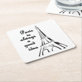 Parijs is altijd een goed idee - Onderzetter (Schuin)