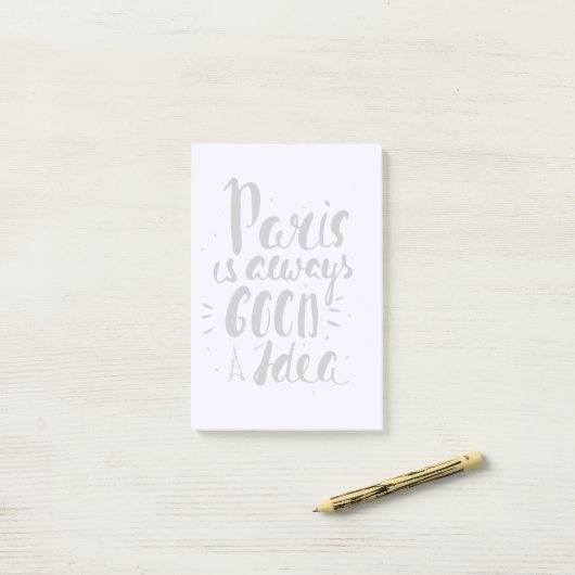 Parijs is altijd een goed idee post-it® notes (Op bureau)