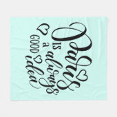 Parijs is altijd een goed idee script fleece deken (Voorkant (Horizontaal))