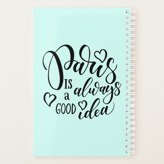 Parijs is altijd een goed idee script planner (Achterkant)