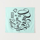 Parijs is altijd een goed idee script wandkleed (Voorkant (horizontaal))