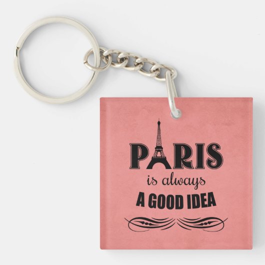 Parijs is altijd een goed idee sleutelhanger (voorkant)