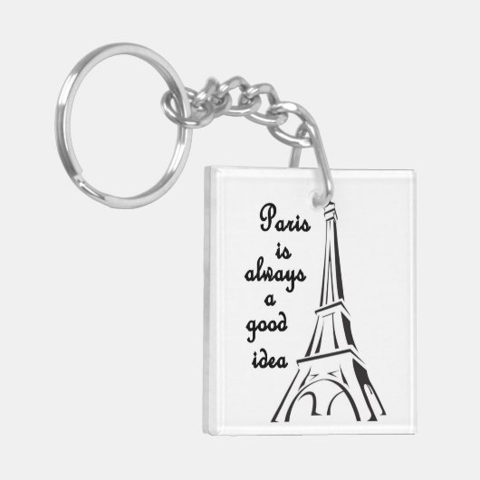 Parijs is altijd een goed idee Sleutelhanger (Voorkant Links)