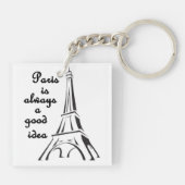 Parijs is altijd een goed idee Sleutelhanger (Achterkant)