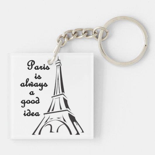 Parijs is altijd een goed idee Sleutelhanger (Achterkant)