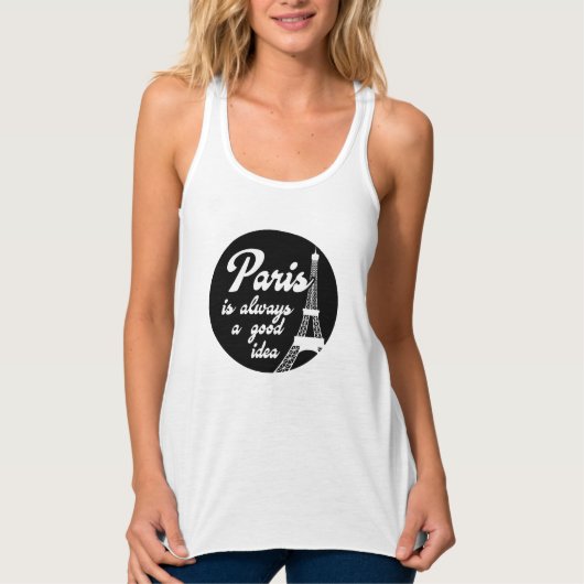 Parijs is altijd een goed idee tanktop (Voorkant)