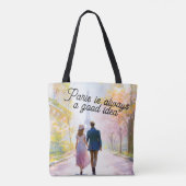 Parijs is altijd een goed idee tote bag (Achterkant)