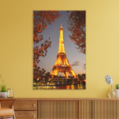 Parijs is altijd een goed idee voor een nachtelijk canvas afdruk (Insitu (Woonkamer))