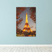 Parijs is altijd een goed idee voor een nachtelijk canvas afdruk (Insitu (Houten vloer))