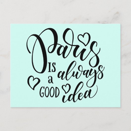 Parijs is altijd een goed ideeënmanuscript briefkaart (Voorkant)