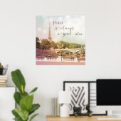 Parijs is altijd een goede droomfoto poster (Thuiskantoor)