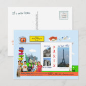 Parijs is de stad van het licht! briefkaart (Voorkant / Achterkant)