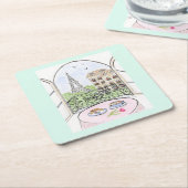 Parijs is een goed idee kartonnen onderzetters (Schuin)