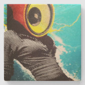 "Parijs is elektrisch" Sandstone Stenen Onderzetter (Voorkant)