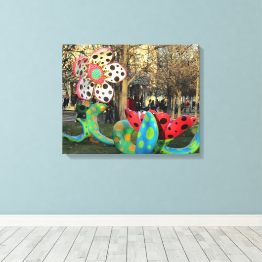 Parijs - Jardin de Tuilleries Canvas Afdruk (Insitu (Houten vloer))