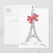 Parijs...je t'aime briefkaart (Voorkant / Achterkant)