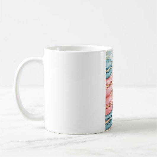 Parijs, Je T'aime - Eiffeltoren met macarons Koffiemok (Links)