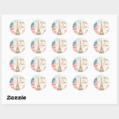 Parijs, Je T'aime - Eiffeltoren met macarons Ronde Sticker (Vel)