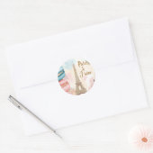 Parijs, Je T'aime - Eiffeltoren met macarons Ronde Sticker (Envelop)