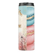 Parijs, Je T'aime - Eiffeltoren met macarons Thermosbeker (Achterkant)