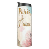 Parijs, Je T'aime - Eiffeltoren met macarons Thermosbeker (Geroteerd rechts)