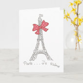 Parijs...je t'aime kaart (Gele Bloem)